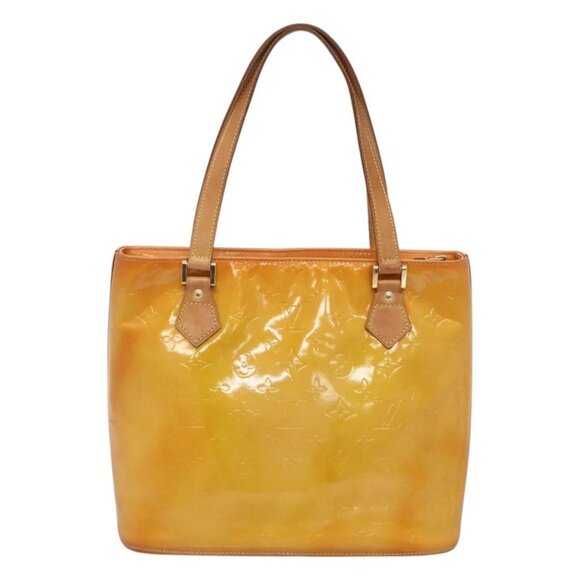 LOUIS VUITTON Monogram Vernis Houston Hand Bag Beige - Picture 3 of 15